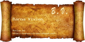 Barna Vivien névjegykártya